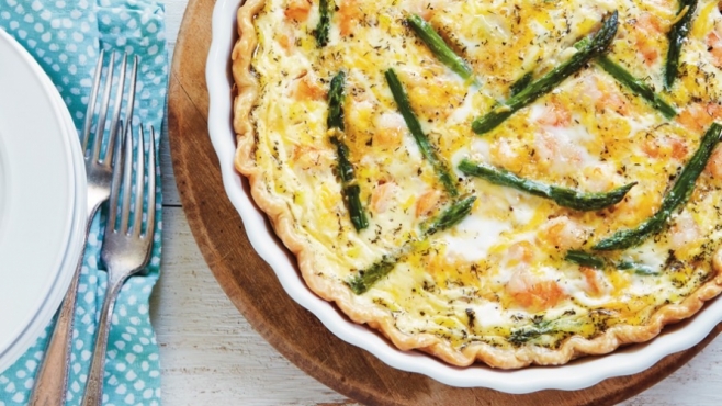 Asparagus and Seafood Quiche