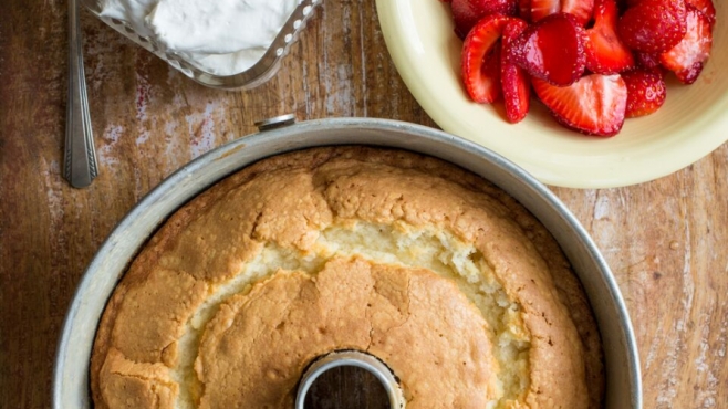 Southern Pound Cake with Strawberries and Fresh Whipped Cream by Lucy Buffett