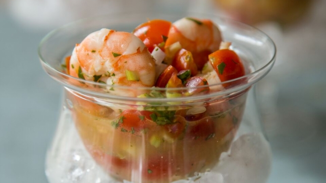 Spicy shrimp ceviche by Lucy Buffett